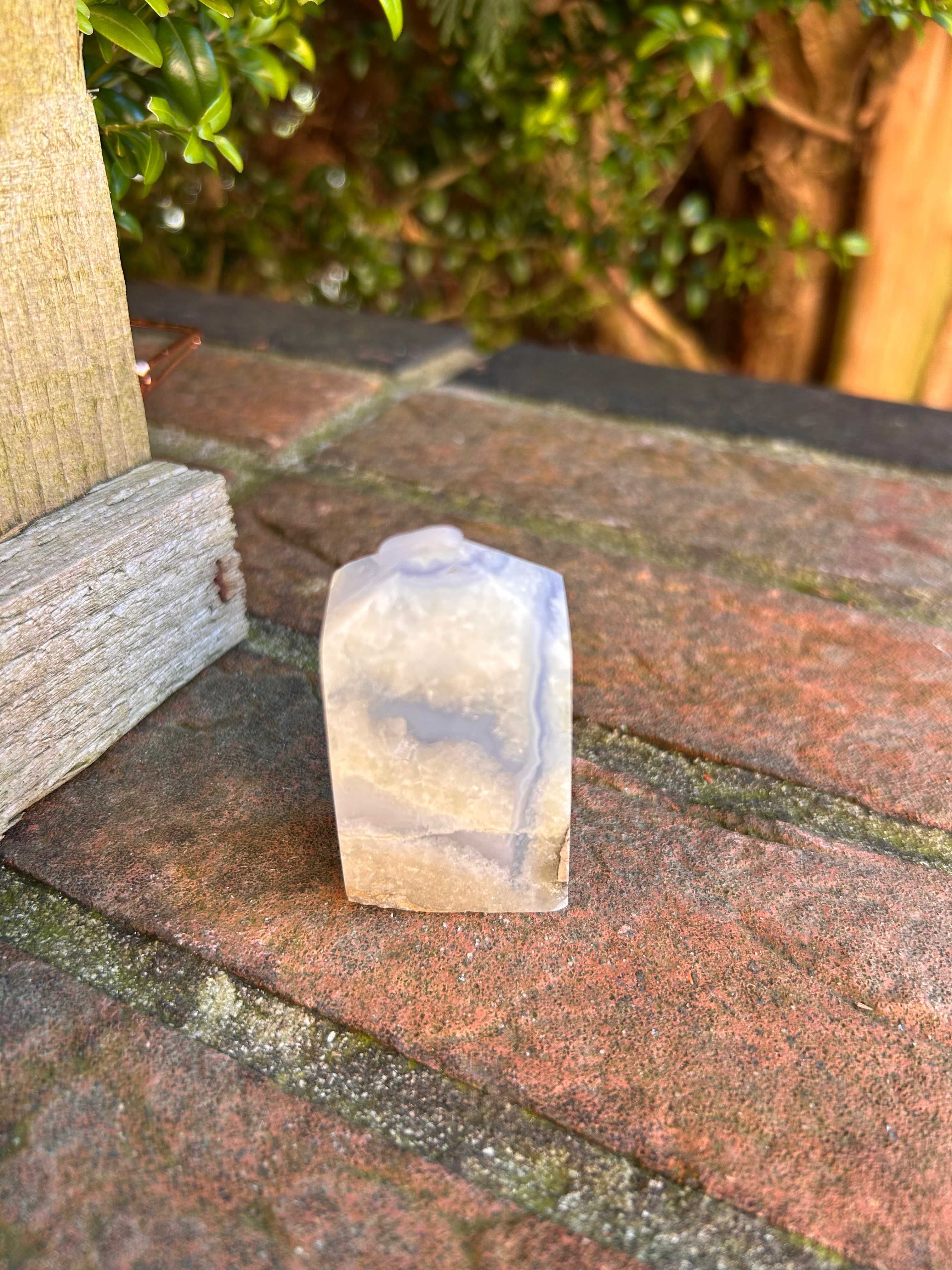 Blue Lace Agate Tower B Grade 86g