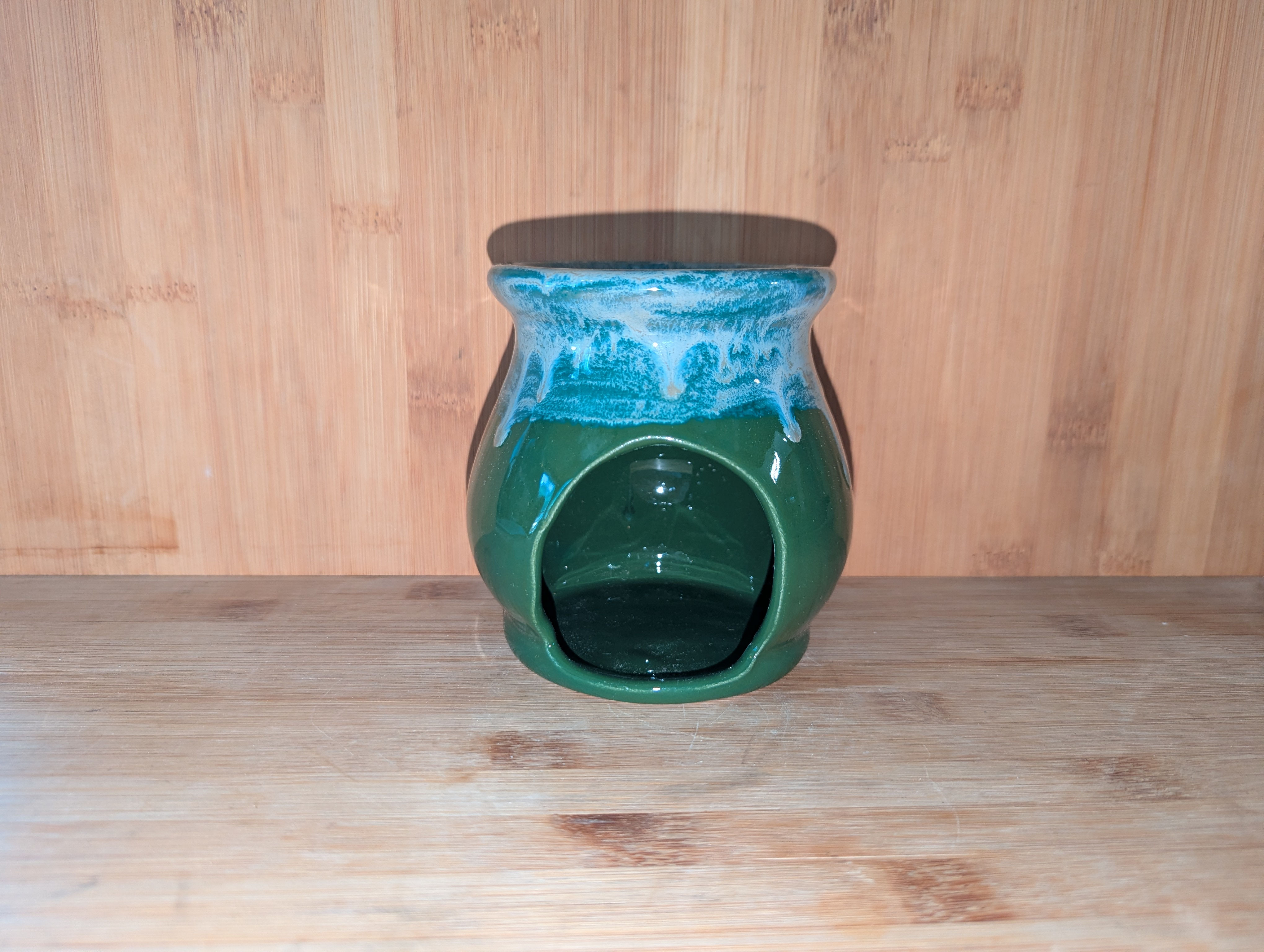 Green Drip Ceramic Scent Warmer