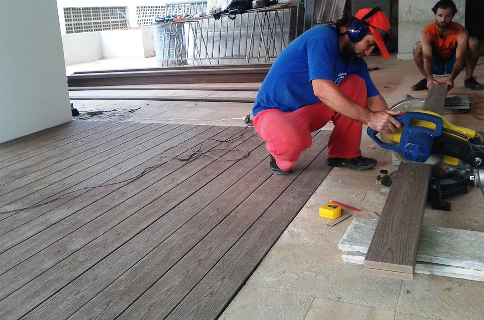 deck madeira plastica