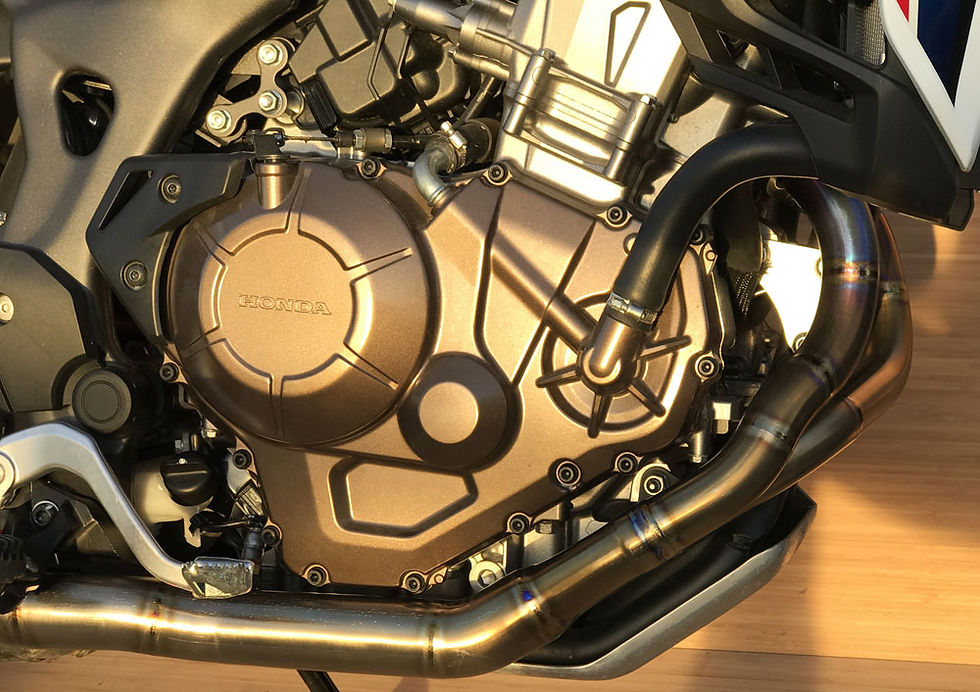 Good Fabs' limited edition titanium header system for the Honda Africa Twin