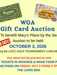 DATE CHANGE: WGA Gift Auction now Oct. 3