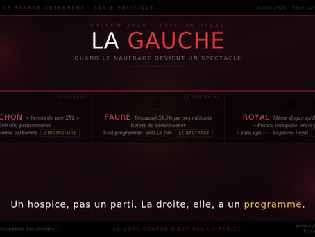La gauche saison 2026, épisode final : quand le naufrage devient un spectacle