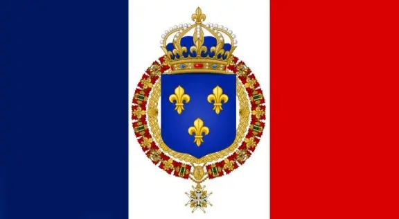 Exemple de ce que pourrait être le drapeau d'une France redevenue royaume