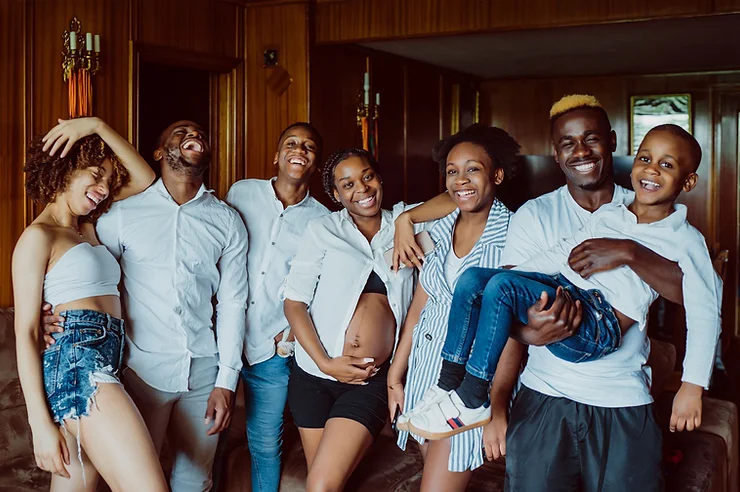 family enjoying social time together