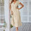 Thumbnail: V Neck Flutter Sleeve Ruffle Hem Layered Dress