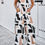 Thumbnail: Geo Print Smocked Sleeveless Pockets Jumpsuit