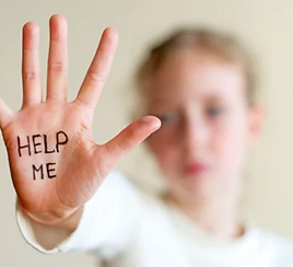 A teen reaching out for help because she is being abused.