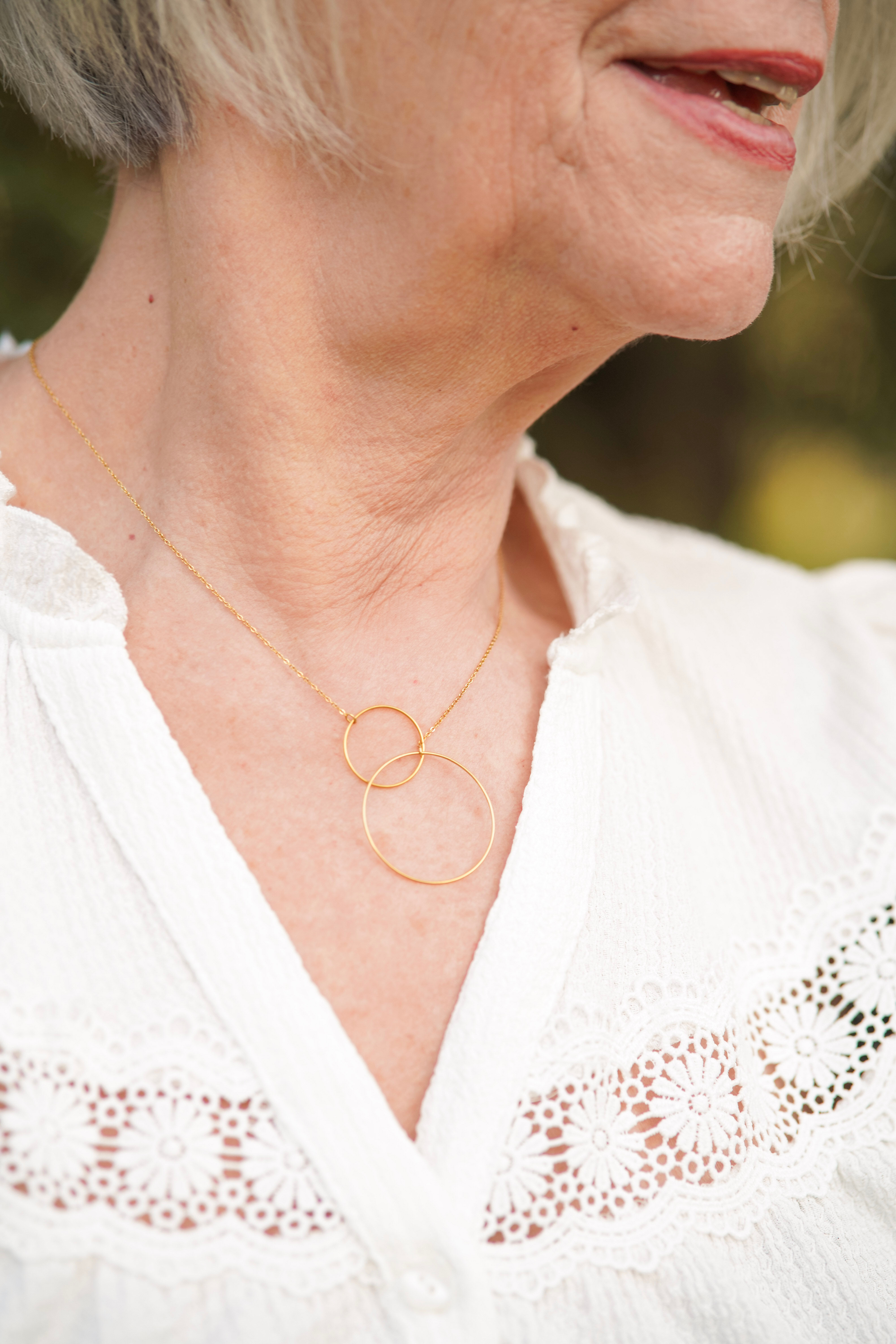 Collier Doubles Cercles évidés