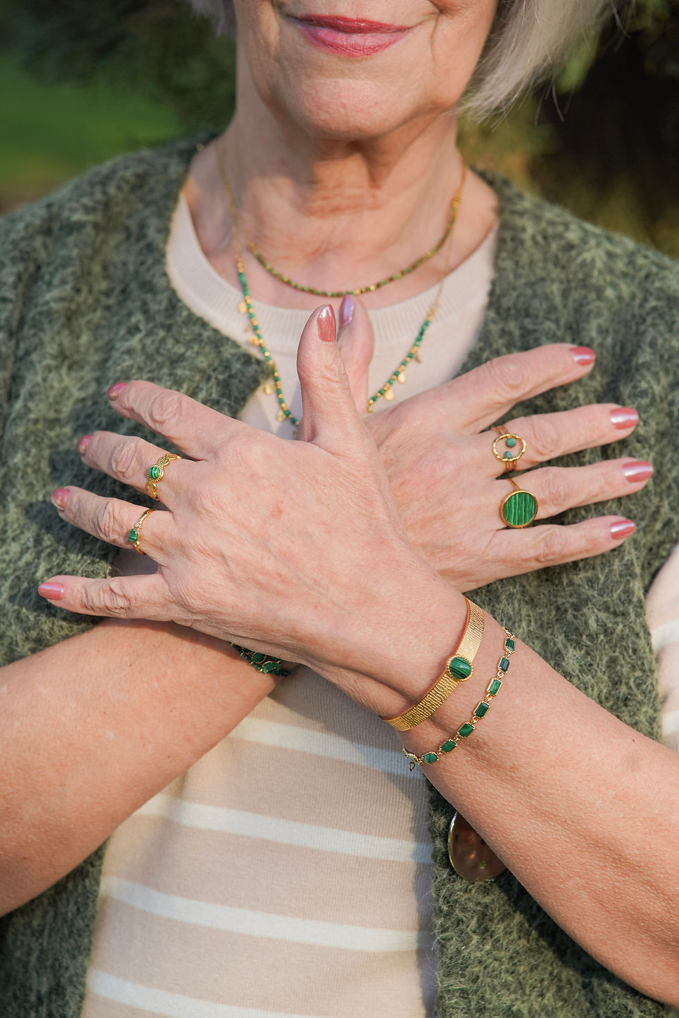 Miniature : Bague Malachite Fine