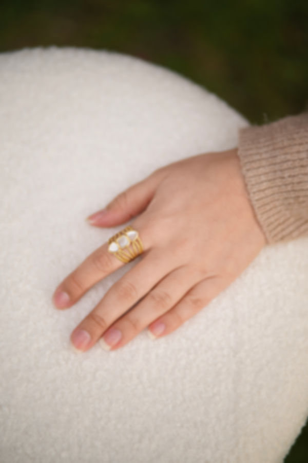Bague Triangle Nacre