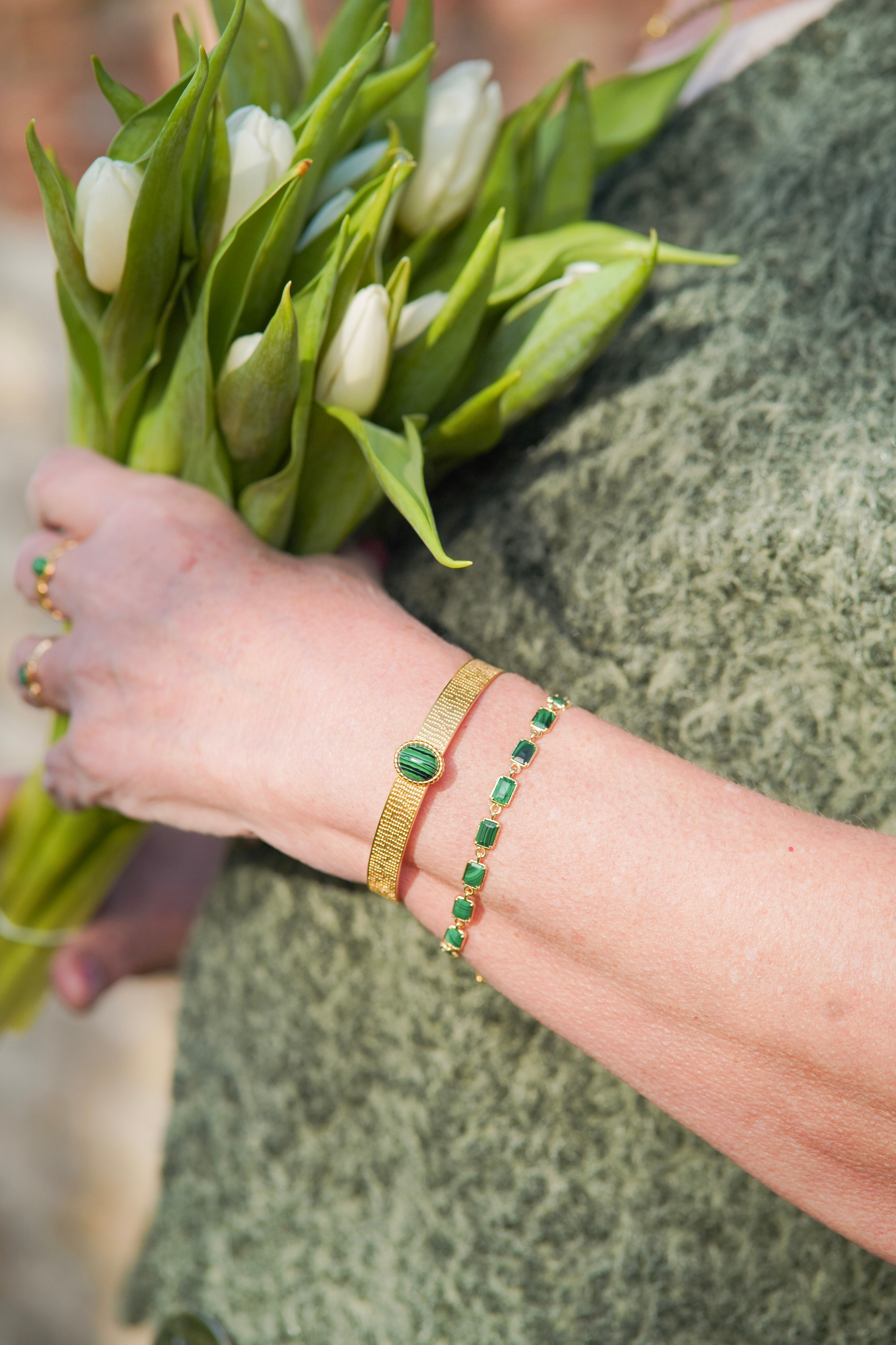 Bracelet Jonc Malachite