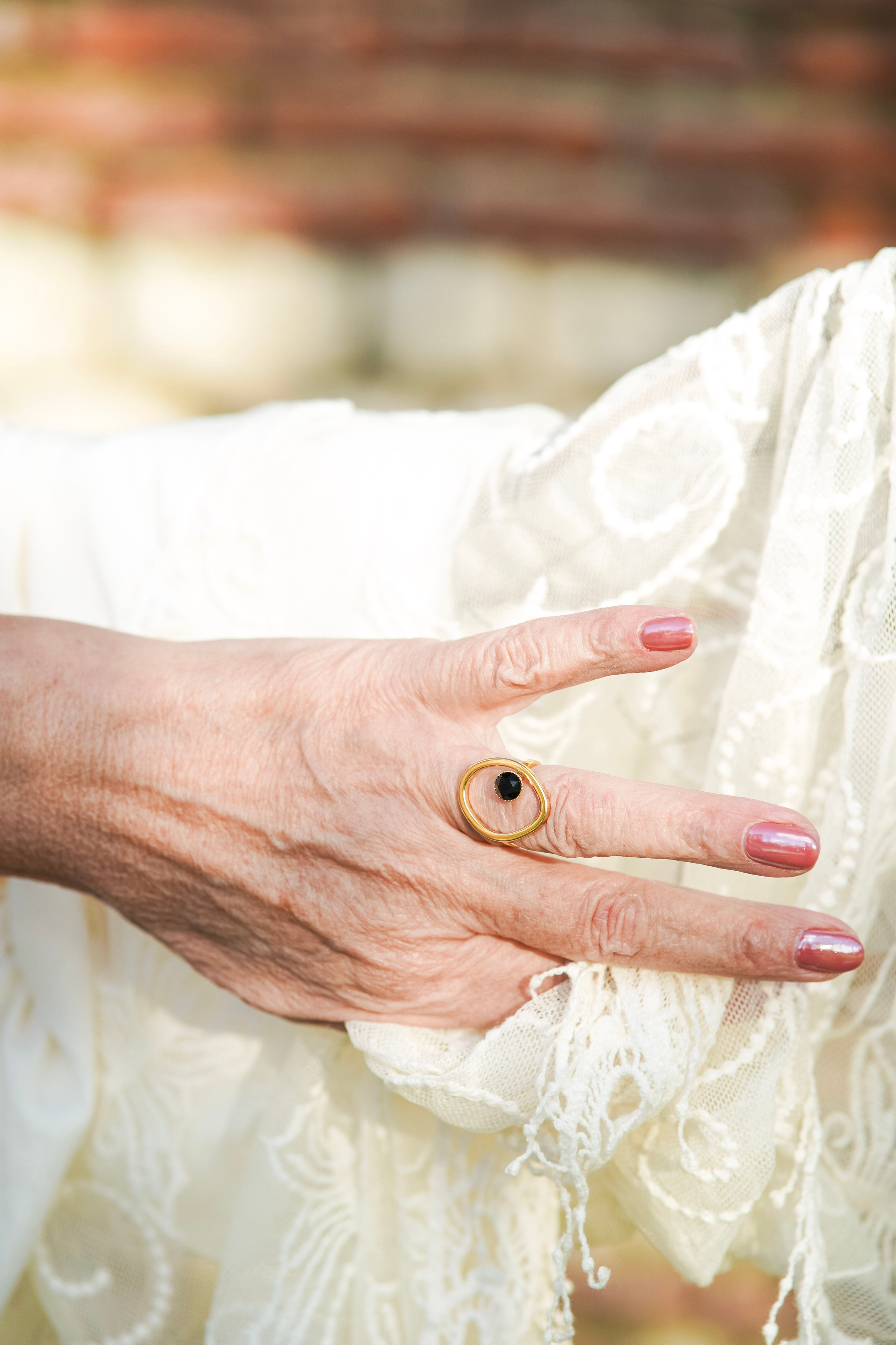 Bague Onyx cercle évidé