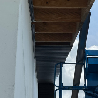 black soffit installation