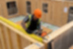Timber Frame Panels Being Installed