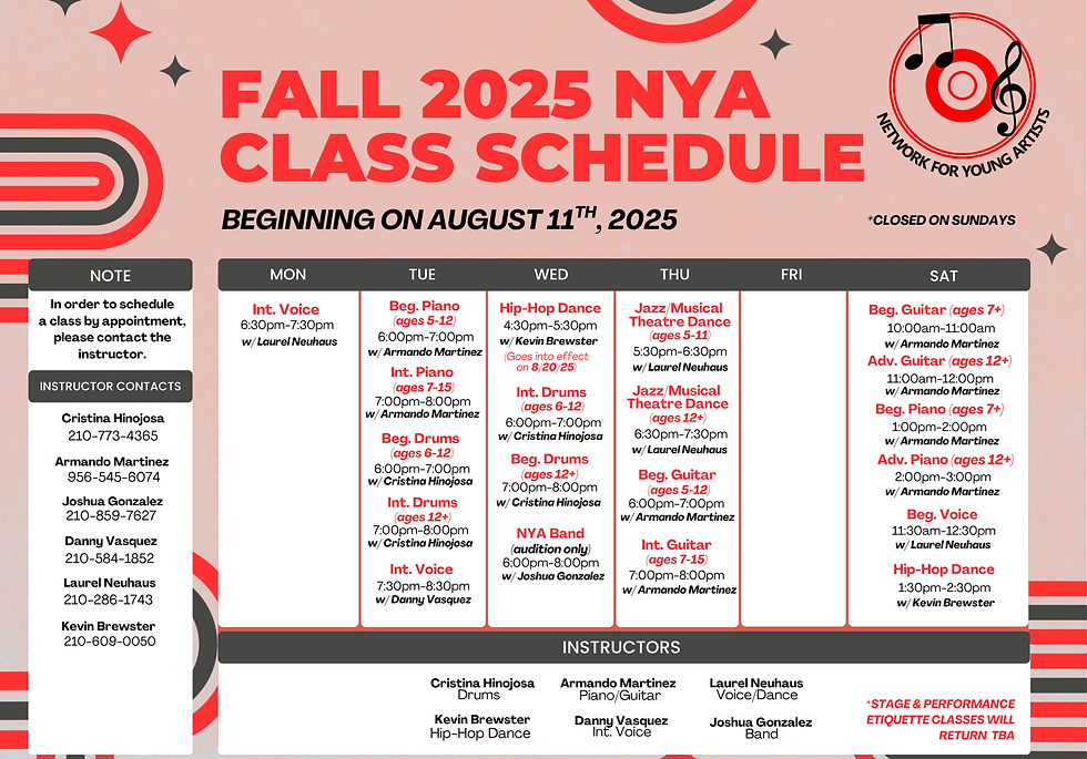 NYA Fall 2025 Class Weekly Schedule.png