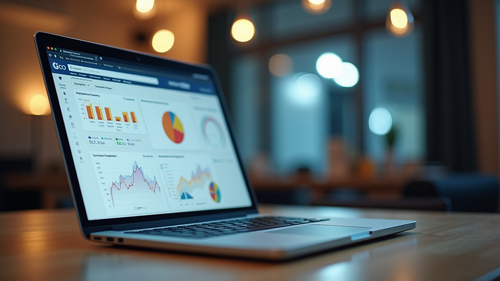 Eye-level view of a sleek laptop displaying an event management dashboard