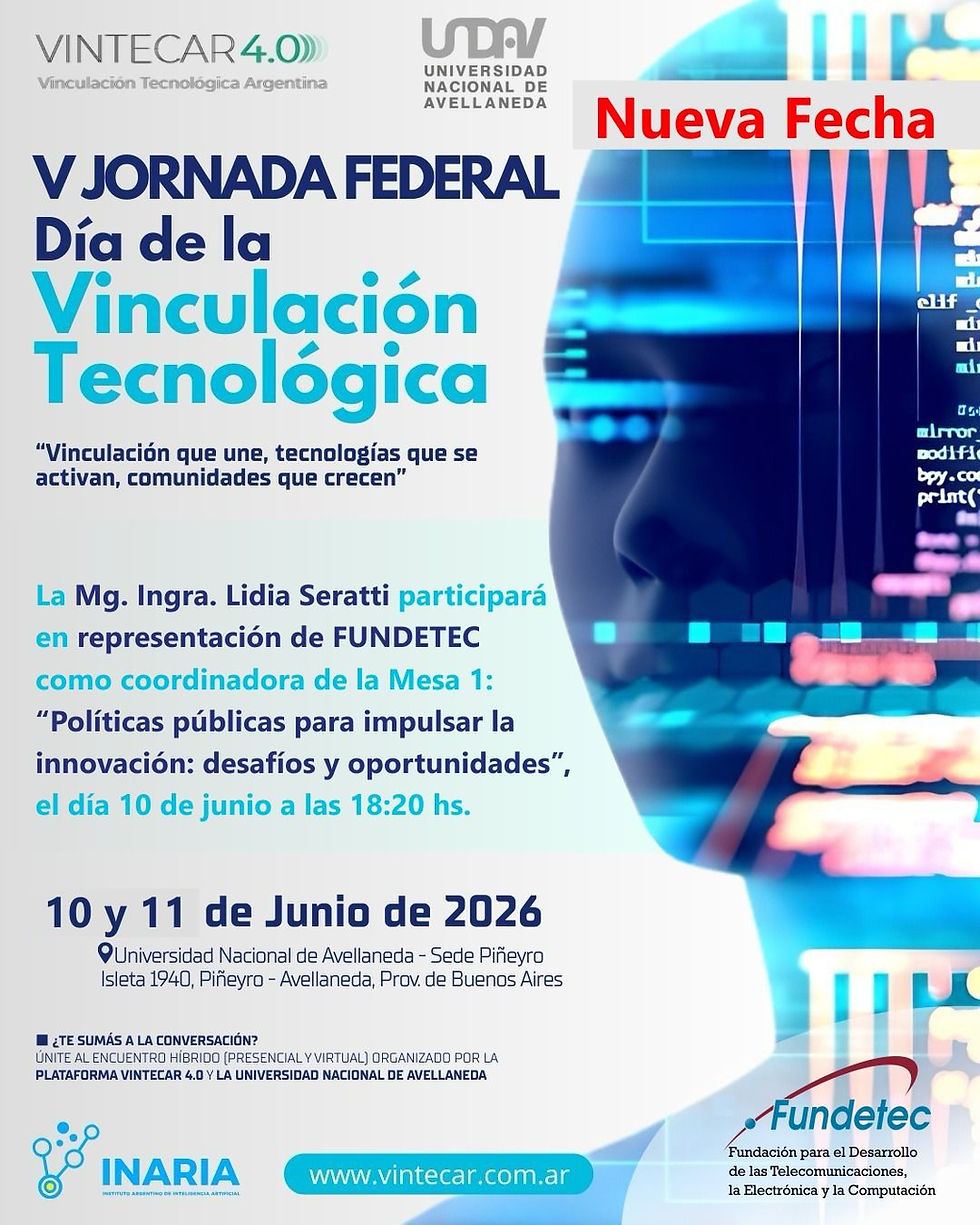 FUNDETEC presente en la V Jornada Federal por el Día de la Vinculación Tecnológica