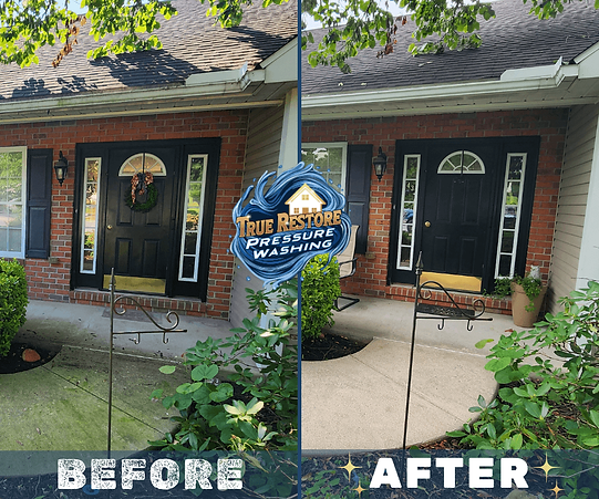 Walkway cleaned in Reading, PA to remove algae and grime for a safe and clean surface