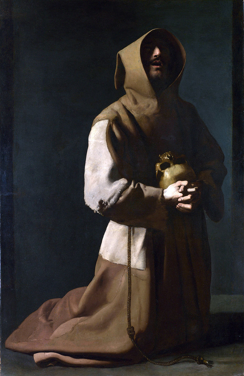São Francisco em meditação por Francisco de Zurbarán