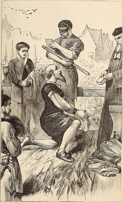 A decapitação de São Tomás Moro, ilustração de 1870.