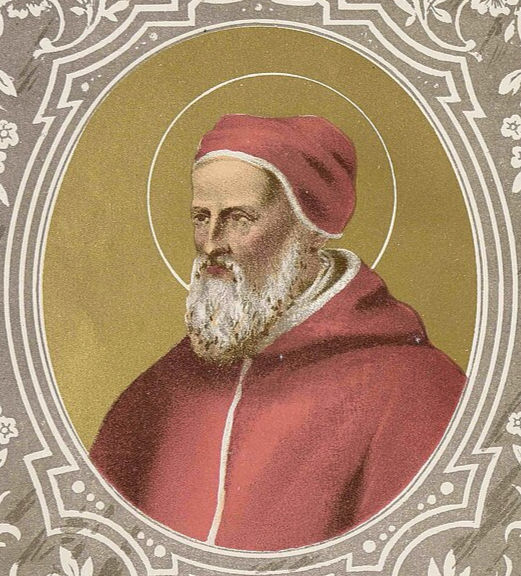 Papa São Pio V. Cromolitografia em L. Tripepi, Retratos e biografias dos papas romanos. de São Pedro a Leão XIII, Roma, Vaglimigli Davide, 1879.