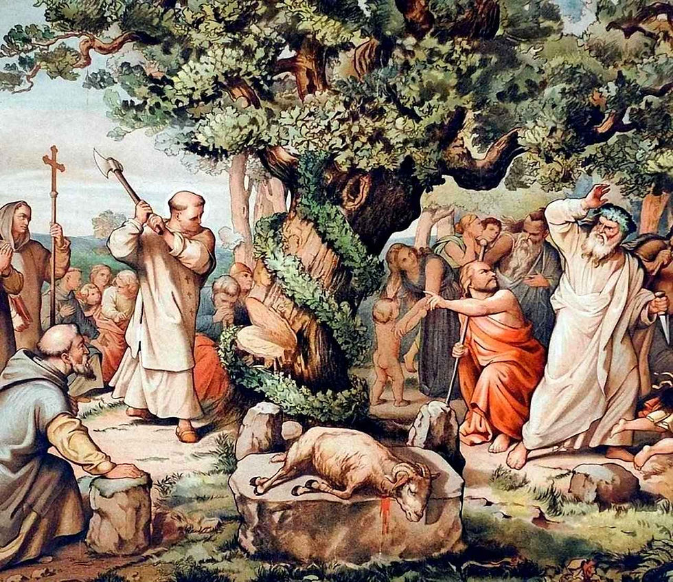 São Bonifácio cortando o orvalho do deus Thor