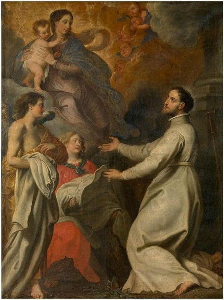 São Norberto recebe a vestimenta de sua ordem, por Gerard Seghers (1591–1651)