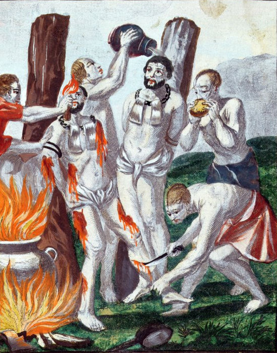 Martírio de Jean de Brebeuf e Gabriel Lalemant (1688 ) por Iroquois.