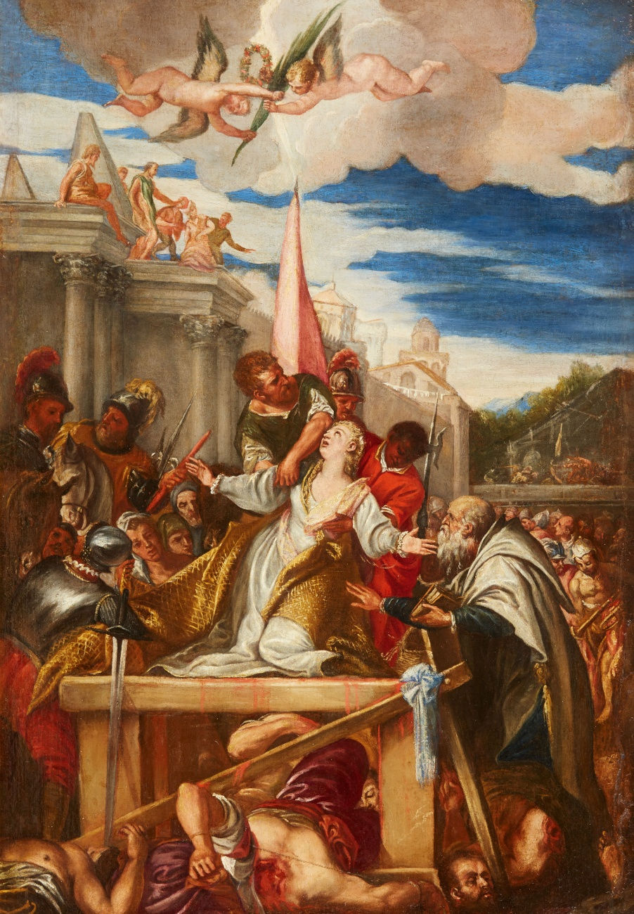 O Martírio de Santa Afra, círculo de Leandro Bassano, segundo Paolo Veronese