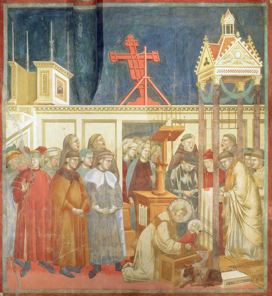 São Francisco de Assis Preparando o Presépio de Natal em Grecchio POR Giotto di Bondone