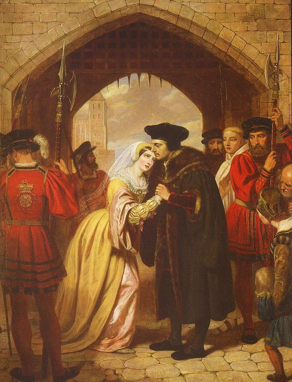 São Tomás Moro despedindo-se de sua filha Margarida Roper", por Edward Matthew Ward (1816–1879)