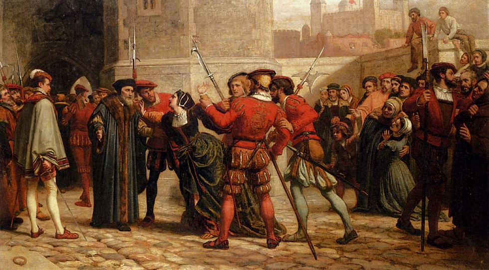 O encontro de São Tomás Moro com sua filha Margarida Roper após sua condenação à morte, por William Frederick Yeames (1835–1918)