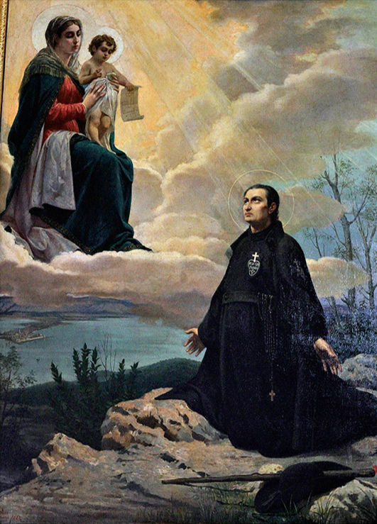 Aparição de Nossa Senhora a São Paulo da Cruz, no Convento da Apresentação, Monte Argentário (Itália)jpg