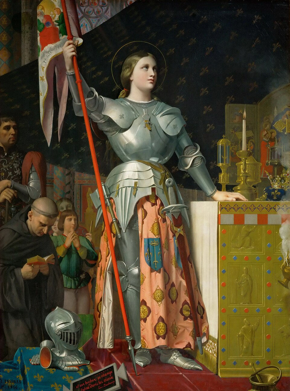 Santa Joana d'Arc na coroação de Carlos VII, por Jean-Auguste Dominique Ingres (1780–1867)