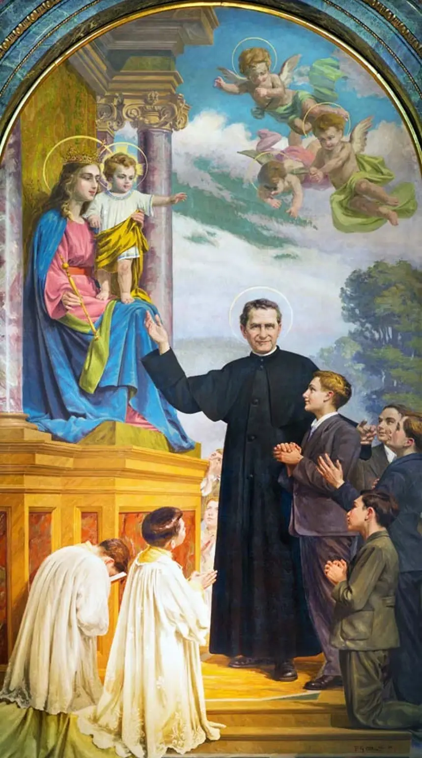 São João Bosco e Nossa Senhora Auxiliadora, por Paolo Giovanni Crida