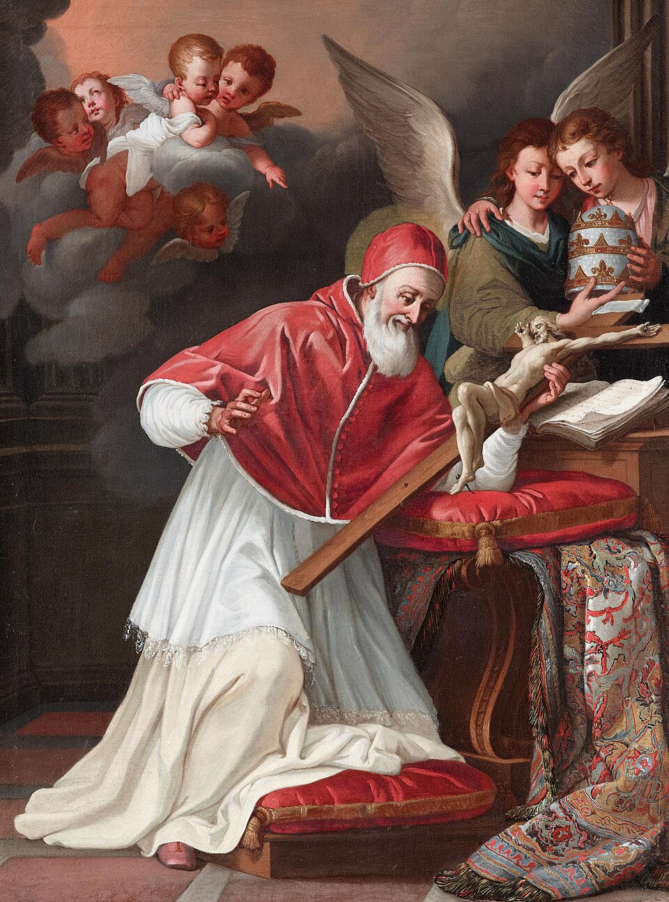 'São Pio V e o milagre do Crucifixo', pintor desconhecido.