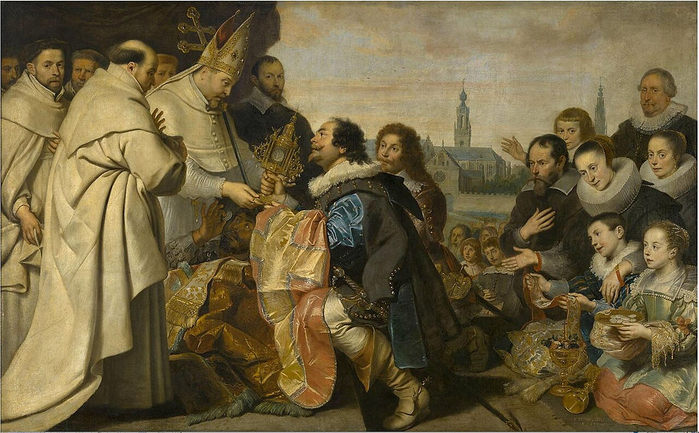 Os cidadãos de Antuérpia devolvem a São Norberto o ostensório e outros vasos sagrados que haviam escondido de Tanchelino, por Cornelis de Vos (1584–1651)