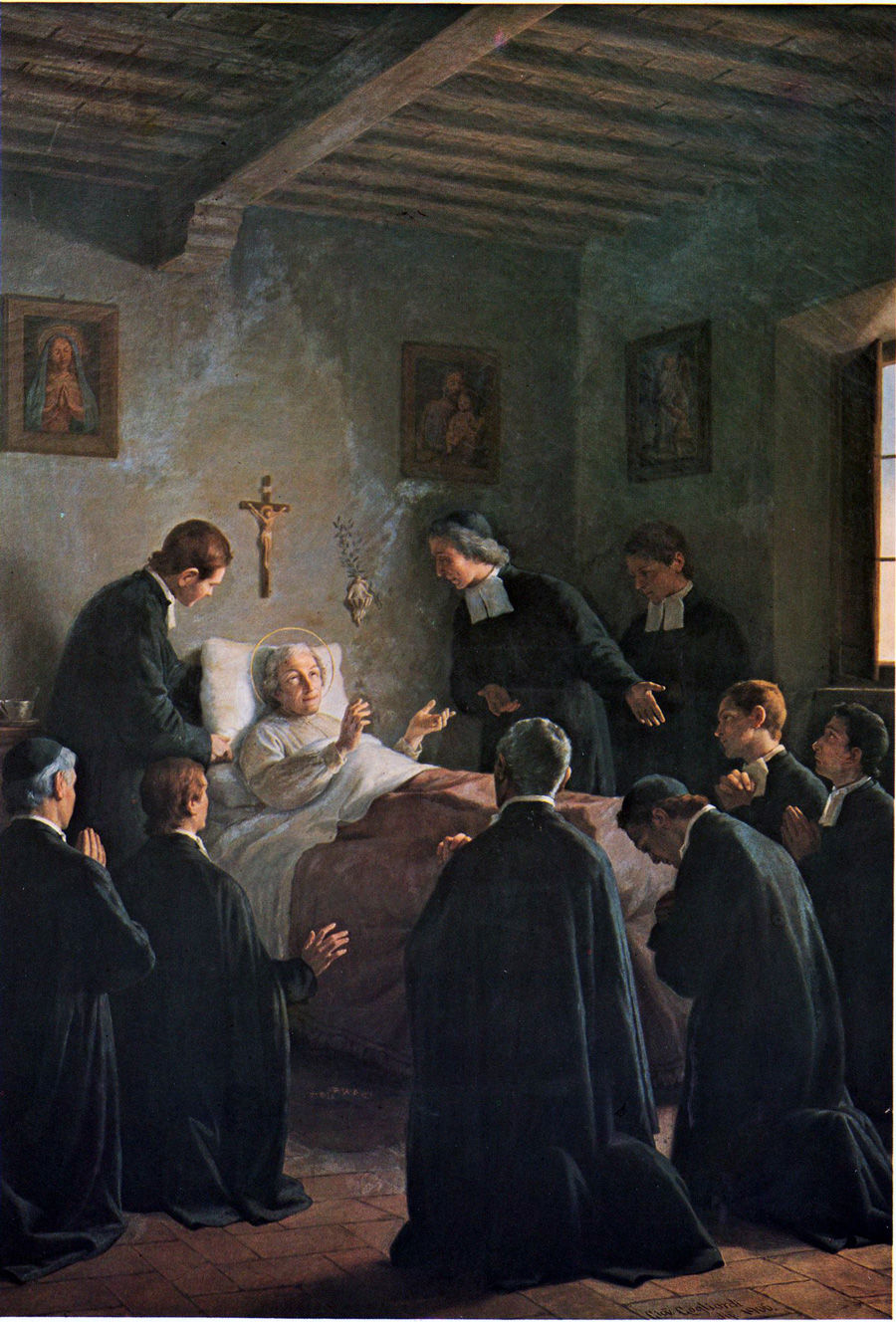 Morte de São João Batista de La Salle, por Giovanni Gagliardi (1901)
