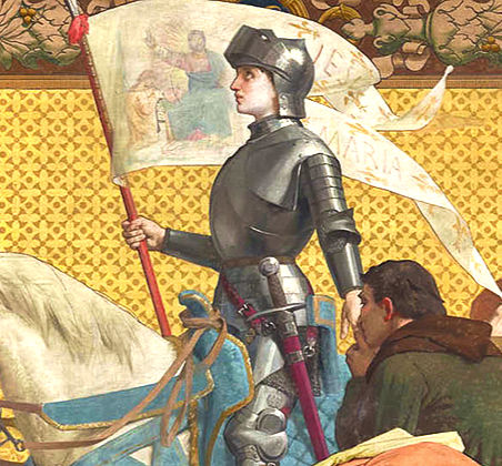 JOANA COM SEU ESTANDARTE