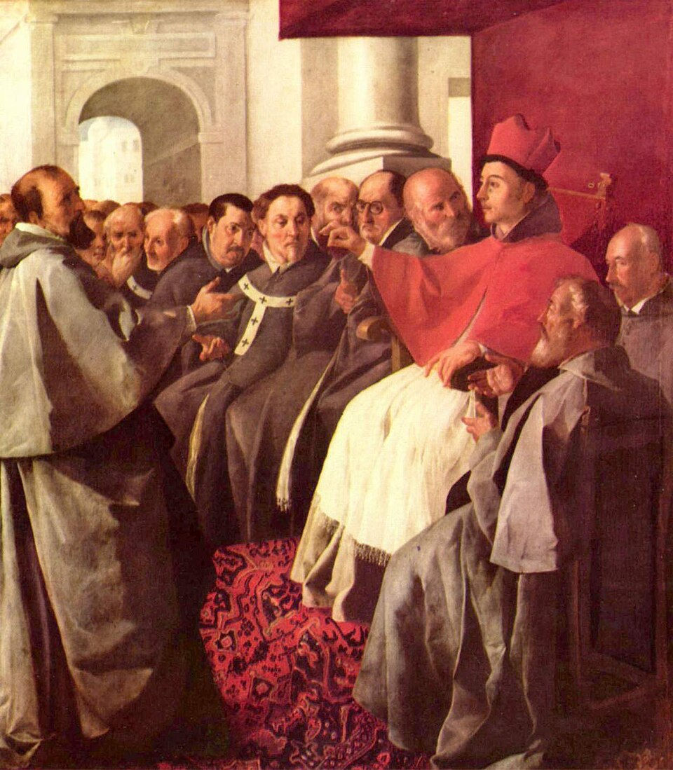São Boaventura no Concílio de Lyon, por Francisco de Zurbarán (1598–1664)
