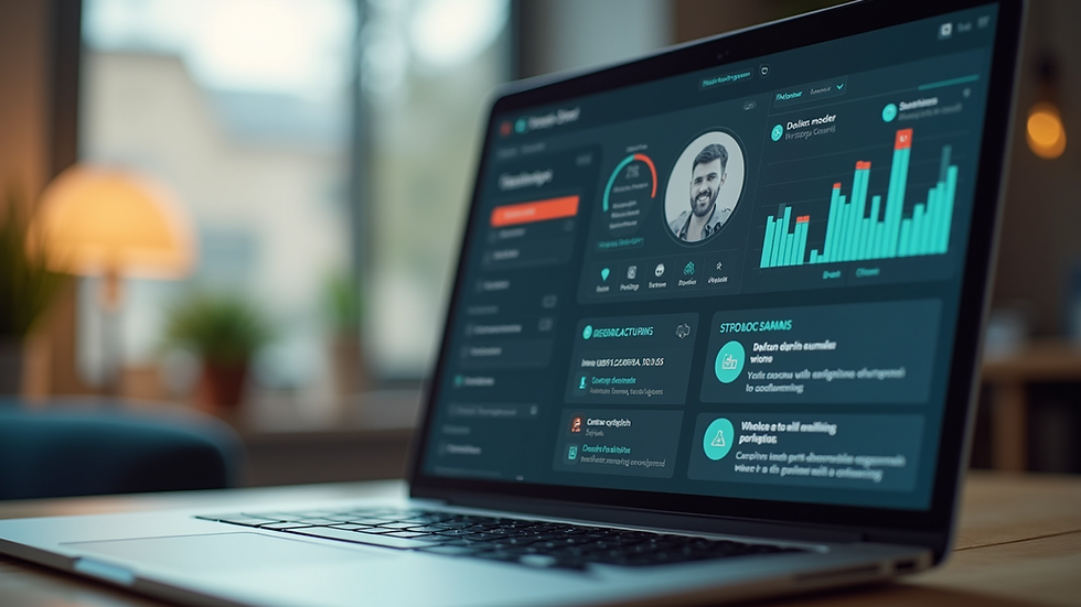 Close-up view of a laptop screen showing an interactive online workshop platform