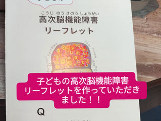 【子どもの高次脳機能障害      リーフレットを作っていただきました✨】
