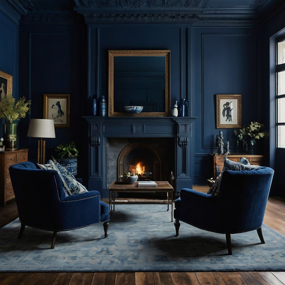 Dark hue painted room