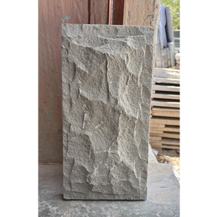 Kandla Grey Sandstone Rockface Wall Panel for textured walls, exterior facades and architectural applications