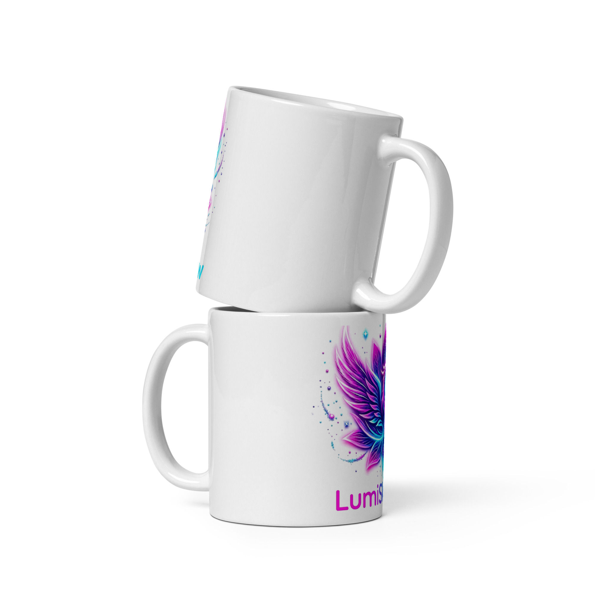 White glossy mug