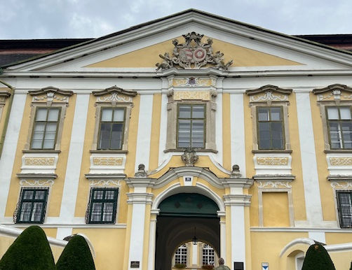 12th Century yellow and white Austrian Castle