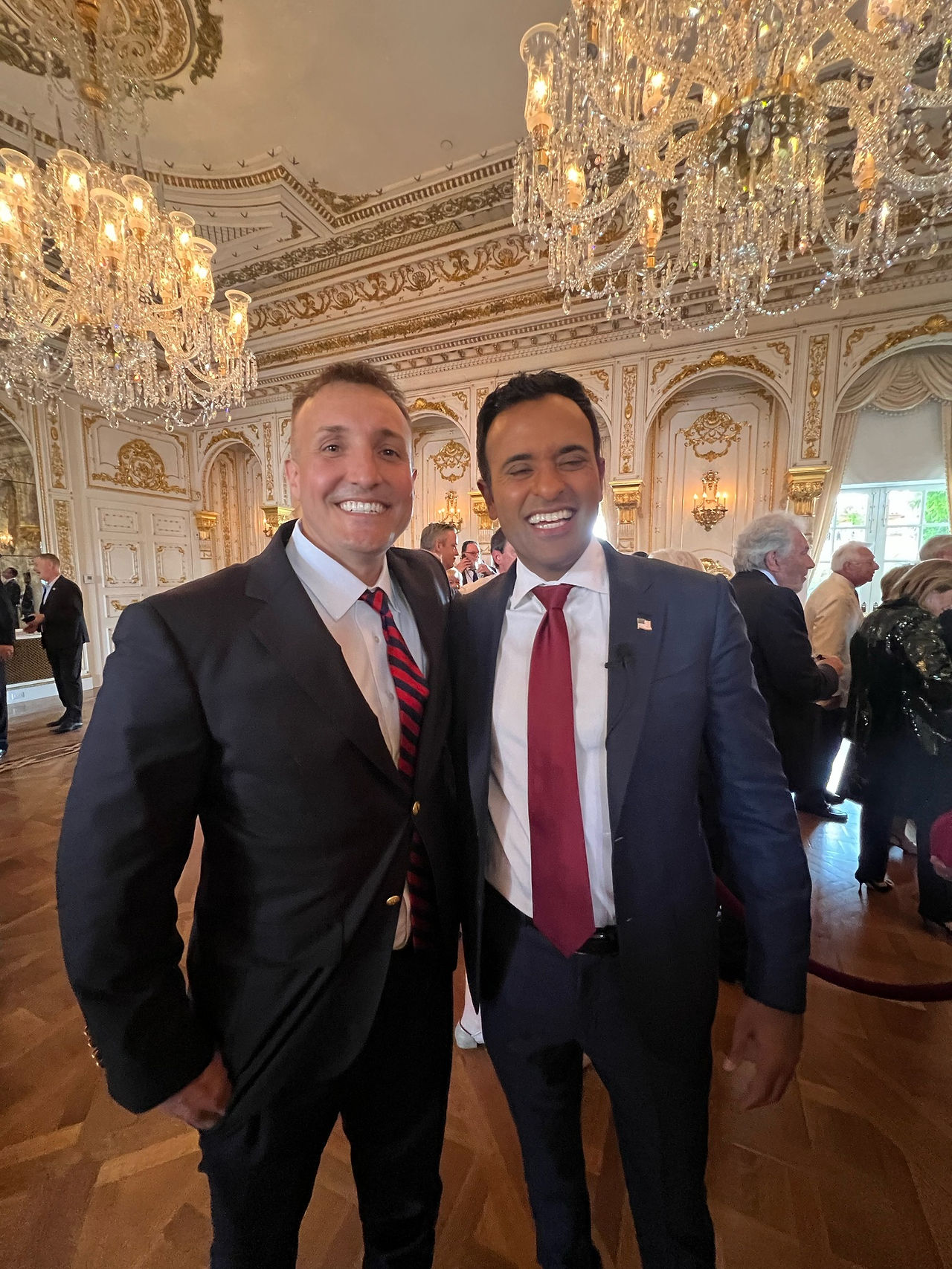 Stuart Scheller and Vivek Ramaswamy at event
