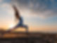YOGA pose at sunset
