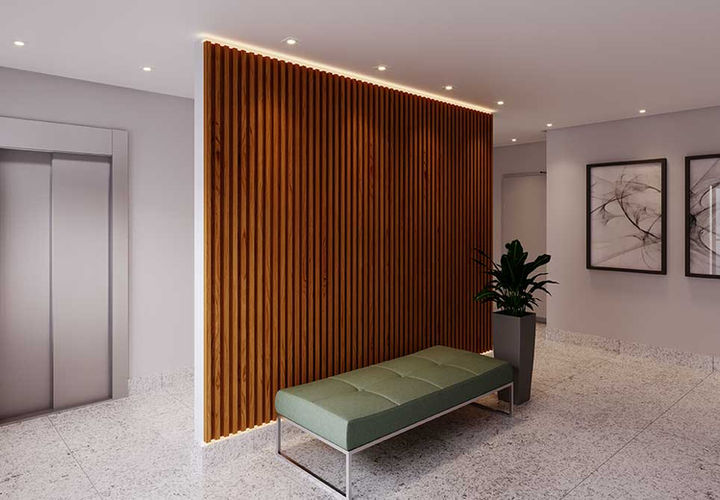 Perspectiva artística do Hall de Entrada