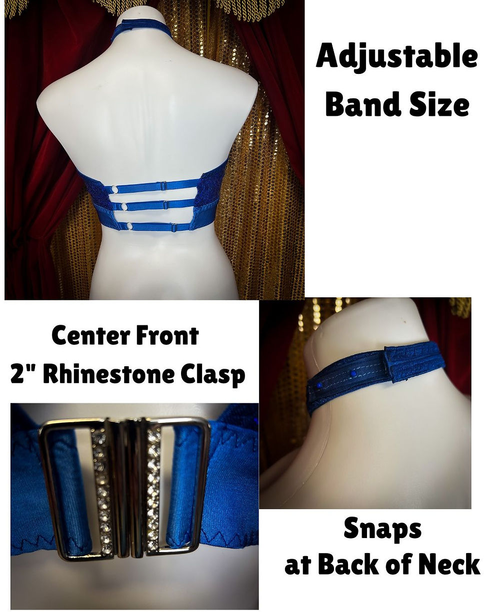 Thumbnail: Classic Spandex Halter Top Burlesque Bra